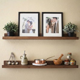 Hanah Home Raf333 Estantería de Pared de Madera Maciza